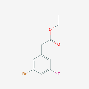 molecular formula C10H10BrFO2 B8759623 Ethyl 2-(3-bromo-5-fluorophenyl)acetate 