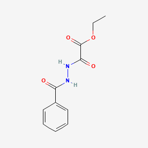 molecular formula C11H12N2O4 B8759632 Ethyl 2-(2-benzoylhydrazinyl)-2-oxoacetate 