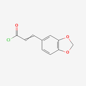 molecular formula C10H7ClO3 B8759667 3-(2H-1,3-Benzodioxol-5-yl)prop-2-enoyl chloride 