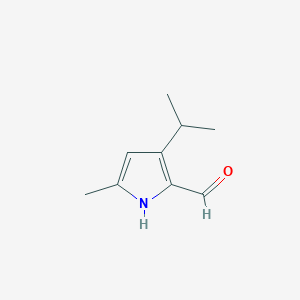 molecular formula C9H13NO B8759670 3-Isopropyl-5-methyl-1h-pyrrole-2-carbaldehyde CAS No. 324570-74-3