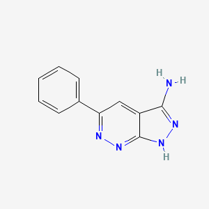 molecular formula C11H9N5 B8759684 5-phenyl-1H-pyrazolo[3,4-c]pyridazin-3-amine 