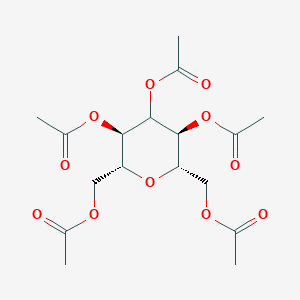 molecular formula C17H24O11 B087597 [(2S,3S,5R,6R)-3,4,5-Triacetyloxy-6-(acetyloxymethyl)oxan-2-yl]methyl acetate CAS No. 13964-14-2