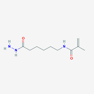 molecular formula C10H19N3O2 B8759736 Hexanoic acid, 6-[(2-methyl-1-oxo-2-propen-1-yl)amino]-, hydrazide CAS No. 929020-77-9