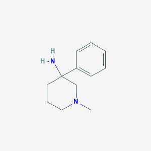 molecular formula C12H18N2 B8759777 1-Methyl-3-phenylpiperidin-3-amine 