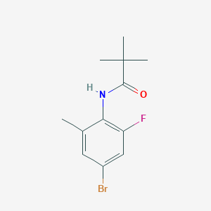 molecular formula C12H15BrFNO B8759879 N-(4-Bromo-2-fluoro-6-methylphenyl)pivalamide 