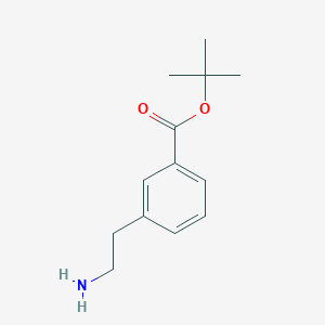 molecular formula C13H19NO2 B8759901 Tert-butyl 3-(2-aminoethyl)benzoate 