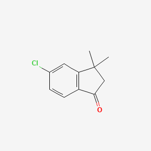 molecular formula C11H11ClO B8759964 5-Chloro-3,3-dimethylindan-1-one 