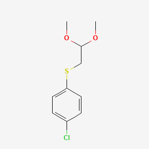 molecular formula C10H13ClO2S B8760053 1-CHLORO-4-[(2,2-DIMETHOXYETHYL)SULFANYL]BENZENE 