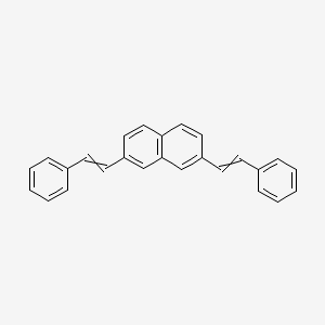 molecular formula C26H20 B8760077 2,7-Distyrylnaphthalene 
