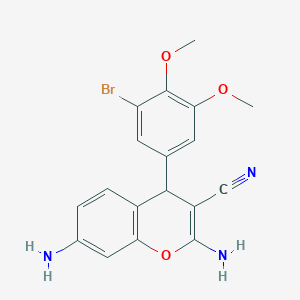 2,7-diamino-4-(3-bromo-4,5-dimethoxyphenyl)-4H-chromene-3-carbonitrile