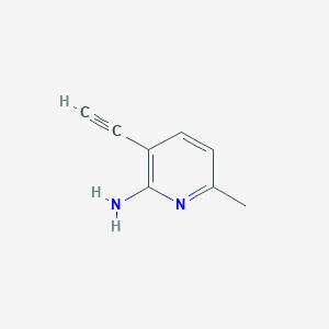 molecular formula C8H8N2 B8760154 2-Pyridinamine, 3-ethynyl-6-methyl- CAS No. 936344-73-9