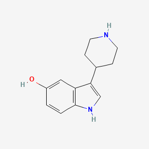 molecular formula C13H16N2O B8760294 3-piperidin-4-yl-1h-indol-5-ol CAS No. 62555-50-4