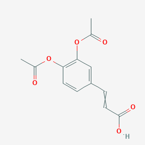 molecular formula C13H12O6 B8760432 3-(3,4-Diacetyloxyphenyl)prop-2-enoic acid 
