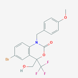 6-bromo-4-(hydroxymethyl)-1-(4-methoxybenzyl)-4-(trifluoromethyl)-1,4-dihydro-2H-3,1-benzoxazin-2-one