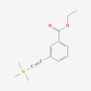 molecular formula C14H18O2Si B8760607 Ethyl 3-((trimethylsilyl)ethynyl)benzoate CAS No. 150969-58-7