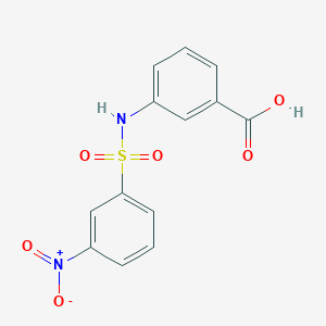 molecular formula C13H10N2O6S B8760613 3-{[(3-Nitrophenyl)sulfonyl]amino}benzoic acid 