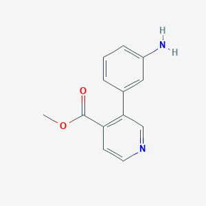 molecular formula C13H12N2O2 B8760726 Methyl 3-(3-aminophenyl)isonicotinate CAS No. 344450-40-4