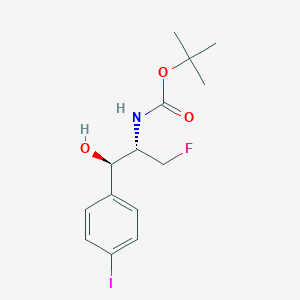 molecular formula C14H19FINO3 B8760900 tert-butyl N-[(1R,2S)-3-fluoro-1-hydroxy-1-(4-iodophenyl)propan-2-yl]carbamate 