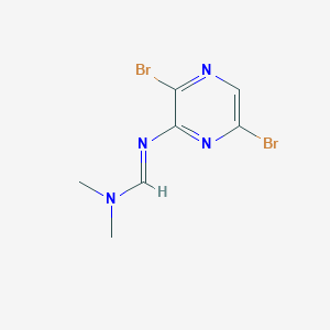 N'-(3,6-dibromopyrazin-2-yl)-n,n-dimethyl-formamidine