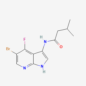 N-(5-bromo-4-fluoro-1H-pyrrolo[2,3-b]pyridin-3-yl)-3-methylbutanamide