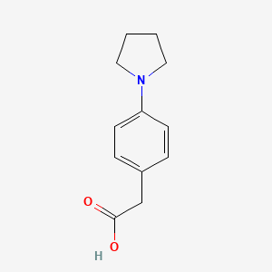 molecular formula C12H15NO2 B8761008 2-(4-(Pyrrolidin-1-yl)phenyl)acetic acid 