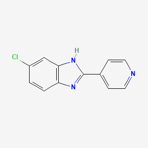molecular formula C12H8ClN3 B8761050 6-chloro-2-pyridin-4-yl-1H-benzimidazole 