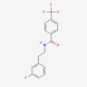molecular formula C16H13F4NO B8761062 N-(3-fluorophenethyl)-4-(trifluoromethyl)benzamide 
