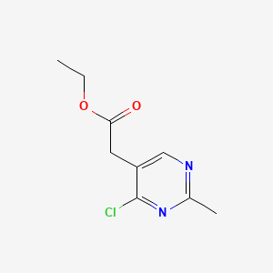 molecular formula C9H11ClN2O2 B8761230 ethyl 2-(4-chloro-2-methylpyrimidin-5-yl)acetate CAS No. 14273-76-8