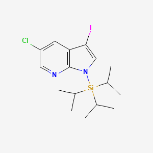 molecular formula C16H24ClIN2Si B8761402 5-chloro-3-iodo-1-(triisopropylsilyl)-1H-pyrrolo[2,3-b]pyridine 
