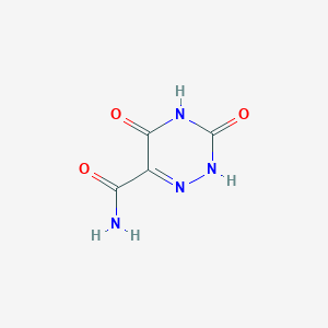 molecular formula C4H4N4O3 B8761409 Dihydroxy-1,2,4-triazine-6-carboxamide 