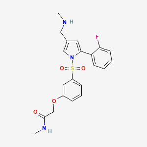 2-(3-((2-(2-Fluorophenyl)-4-((methylamino)methyl)-1H-pyrrol-1-yl)sulfonyl)phenoxy)-N-methylacetamide