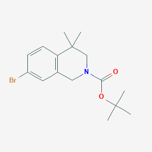 tert-butyl 7-bromo-4,4-dimethyl-3,4-dihydroisoquinoline-2(1H)-carboxylate