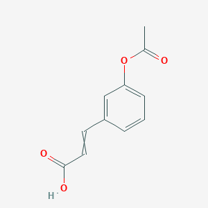 molecular formula C11H10O4 B8761523 2-Propenoic acid, 3-[3-(acetyloxy)phenyl]- 