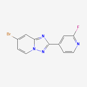 7-Bromo-2-(2-fluoropyridin-4-YL)-[1,2,4]triazolo[1,5-A]pyridine