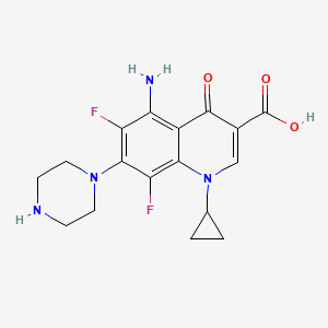 3-Quinolinecarboxylic acid, 1,4-dihydro-5-amino-1-cyclopropyl-6,8-difluoro-4-oxo-7-(1-piperazinyl)-