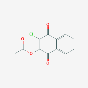 molecular formula C12H7ClO4 B8761609 3-Chloro-1,4-dioxo-1,4-dihydronaphthalen-2-yl acetate CAS No. 17205-33-3