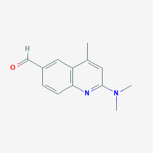molecular formula C13H14N2O B8761672 2-(Dimethylamino)-4-methylquinoline-6-carbaldehyde CAS No. 89446-21-9