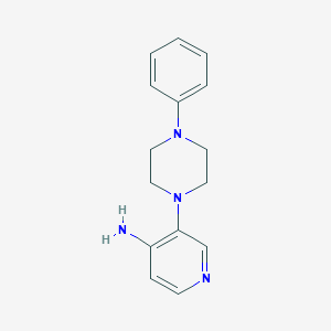 molecular formula C15H18N4 B087617 Piperazine, 1-(4-amino-3-pyridyl)-4-phenyl- CAS No. 14549-63-4