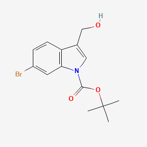 molecular formula C14H16BrNO3 B8761704 tert-butyl 6-bromo-3-(hydroxymethyl)-1H-indole-1-carboxylate 