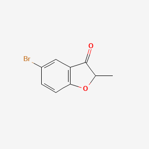 molecular formula C9H7BrO2 B8761737 5-Bromo-2-methyl-2,3-dihydro-1-benzofuran-3-one 