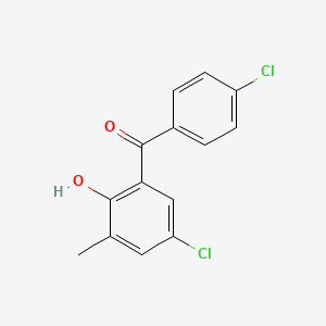 molecular formula C14H10Cl2O2 B8761748 4',5-Dichloro-2-hydroxy-3-methylbenzophenone CAS No. 86914-72-9