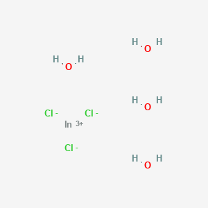 molecular formula Cl3H8InO4 B8761754 Tetraaquadichloroindium(1+) chloride 