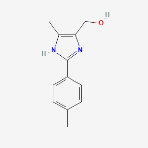 molecular formula C12H14N2O B8761767 [5-Methyl-2-(4-methylphenyl)-1H-imidazol-4-yl]methanol CAS No. 62229-99-6