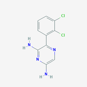 molecular formula C10H8Cl2N4 B8761781 3-(2,3-Dichlorophenyl)pyrazine-2,6-diamine CAS No. 212778-83-1