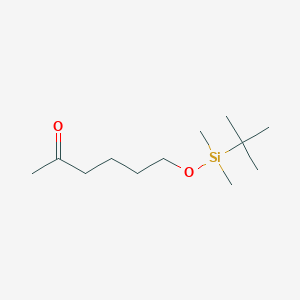 molecular formula C12H26O2Si B8761784 2-Hexanone, 6-[[(1,1-dimethylethyl)dimethylsilyl]oxy]- CAS No. 110862-03-8