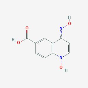 molecular formula C10H8N2O4 B087618 6-Carboxyl-4-hydroxylaminoquinoline 1-oxide CAS No. 13442-14-3