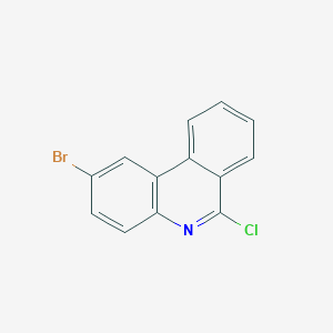 molecular formula C13H7BrClN B8761805 2-Bromo-6-chlorophenanthridine CAS No. 38052-80-1
