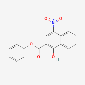 molecular formula C17H11NO5 B8761811 Phenyl 1-hydroxy-4-nitro-2-naphthoate CAS No. 65208-34-6