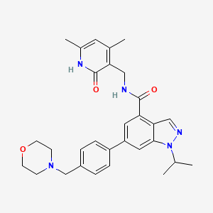 1H-Indazole-4-carboxaMide, N-[(1,2-dihydro-4,6-diMethyl-2-oxo-3-pyridinyl)Methyl]-1-(1-Methylethyl)-6-[4-(4-MorpholinylMethyl)phenyl]-