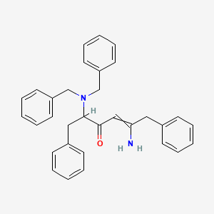 5-Amino-2-[bis(phenylmethyl)amino]-1,6-diphenyl-4-hexen-3-one